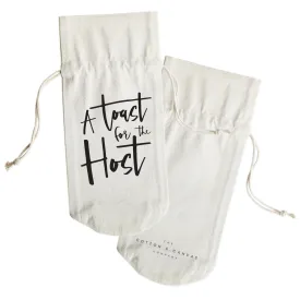 A Toast For the Host Cotton Canvas Wine Bag by The Cotton & Canvas Co.