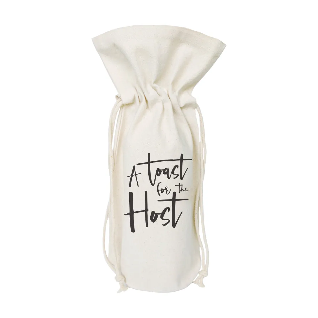 A Toast For the Host Cotton Canvas Wine Bag by The Cotton & Canvas Co.