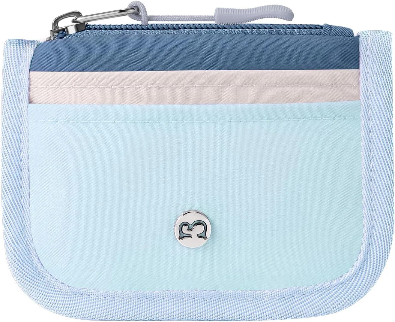Babysun Mini Rfid Card Holder Slim Wallet with Change Zipper Pocket/3 Crad Slots/Key Ring, Small Wallet Thin Credit Card Wallet for Women & Men