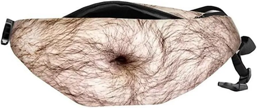 Belly Fanny Pack Funny White Elephant Gifts for Men Women Gag gifts Christmas Gift Exchange,Dad Bag Fake Beer Belly Waist Pack Unisex Waist Bag