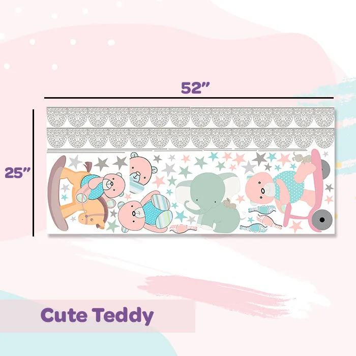 Cute Teddy Wall Stickers for Kids