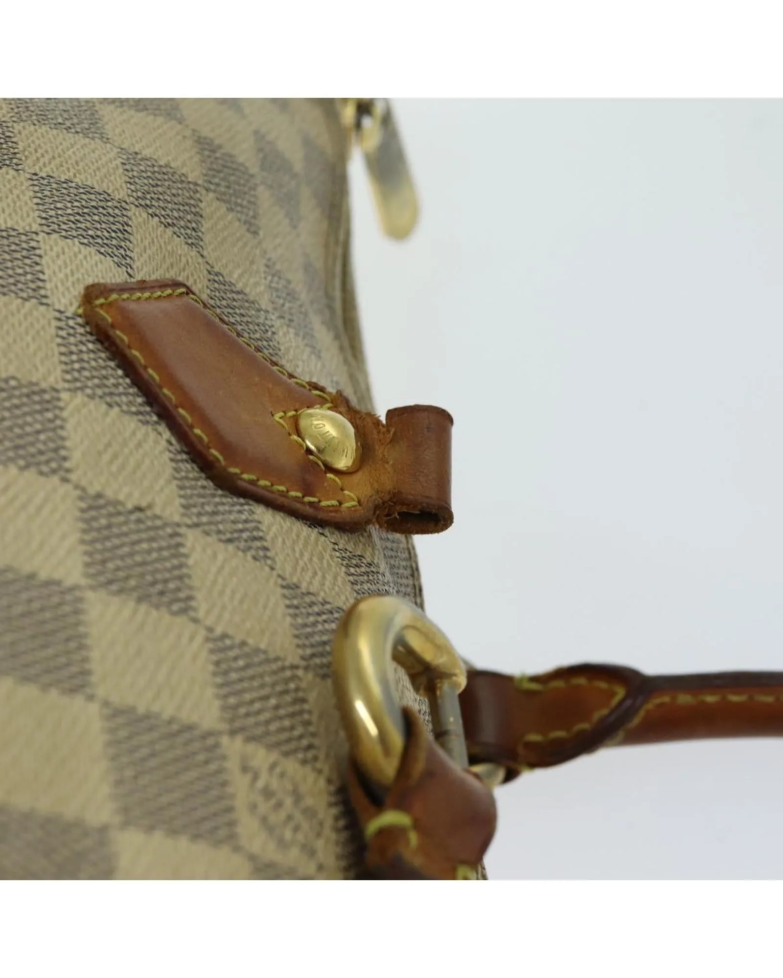 Damier Azur Canvas Tote Bag with Broken Handle