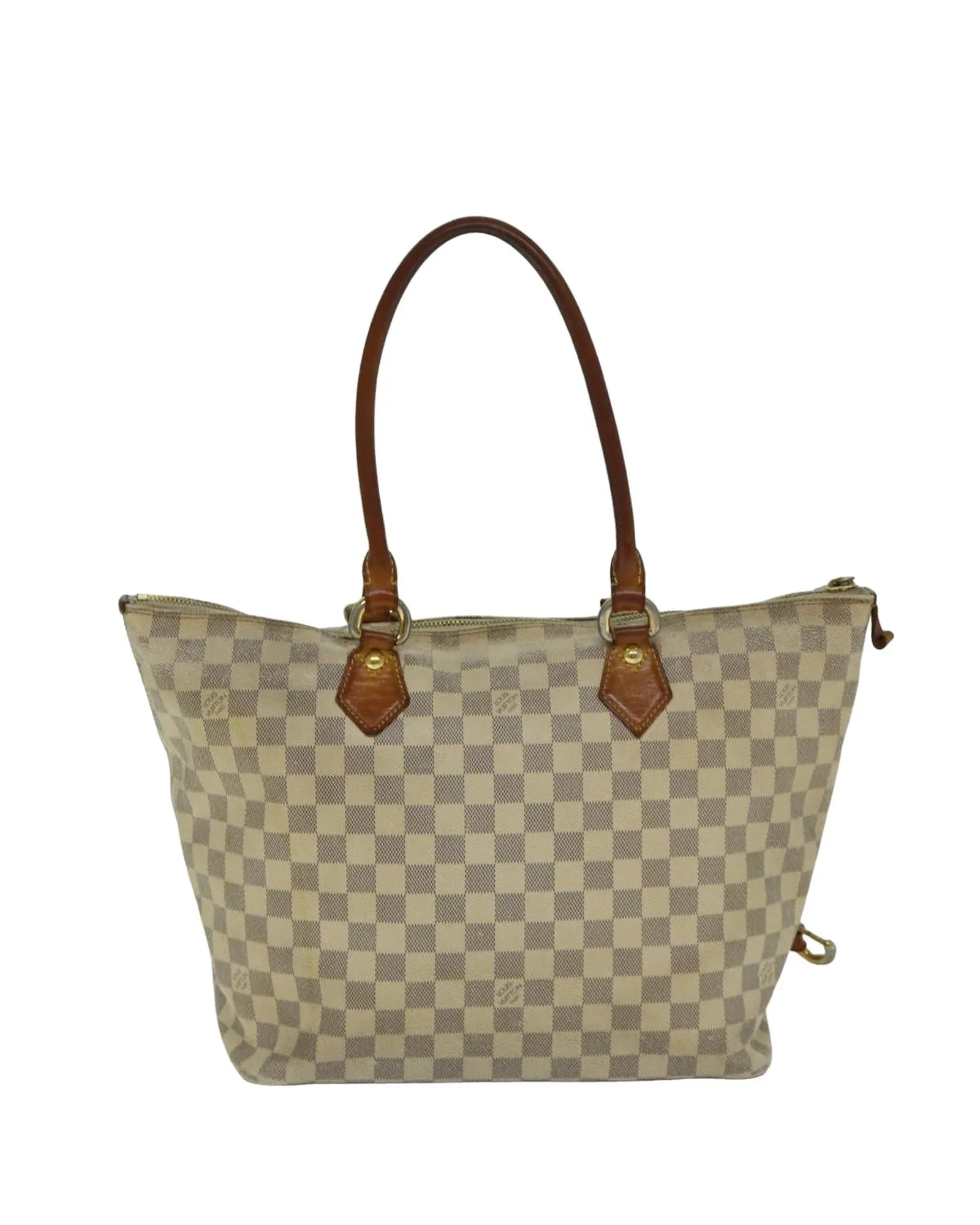 Damier Azur Canvas Tote Bag with Broken Handle