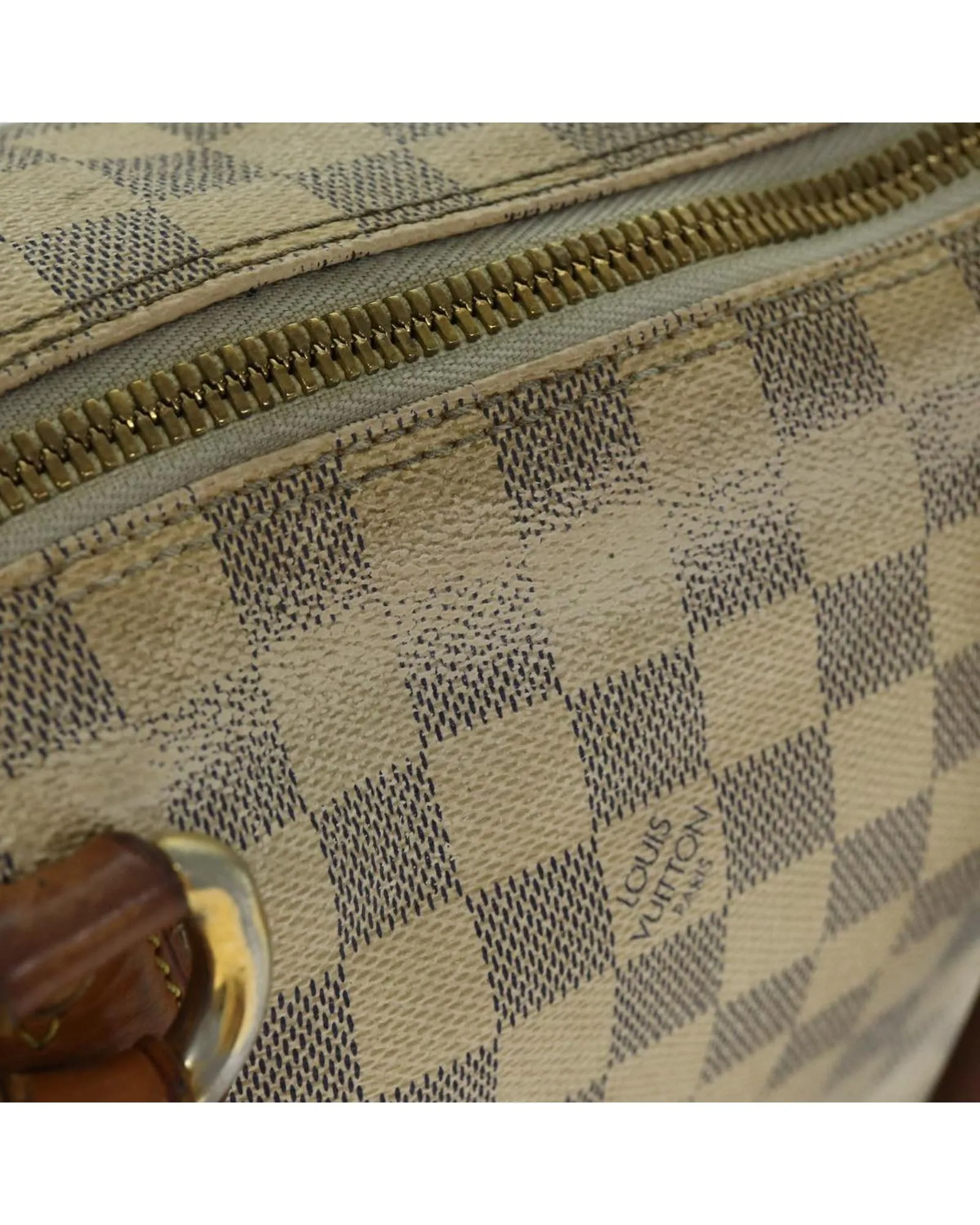Damier Azur Canvas Tote Bag with Broken Handle