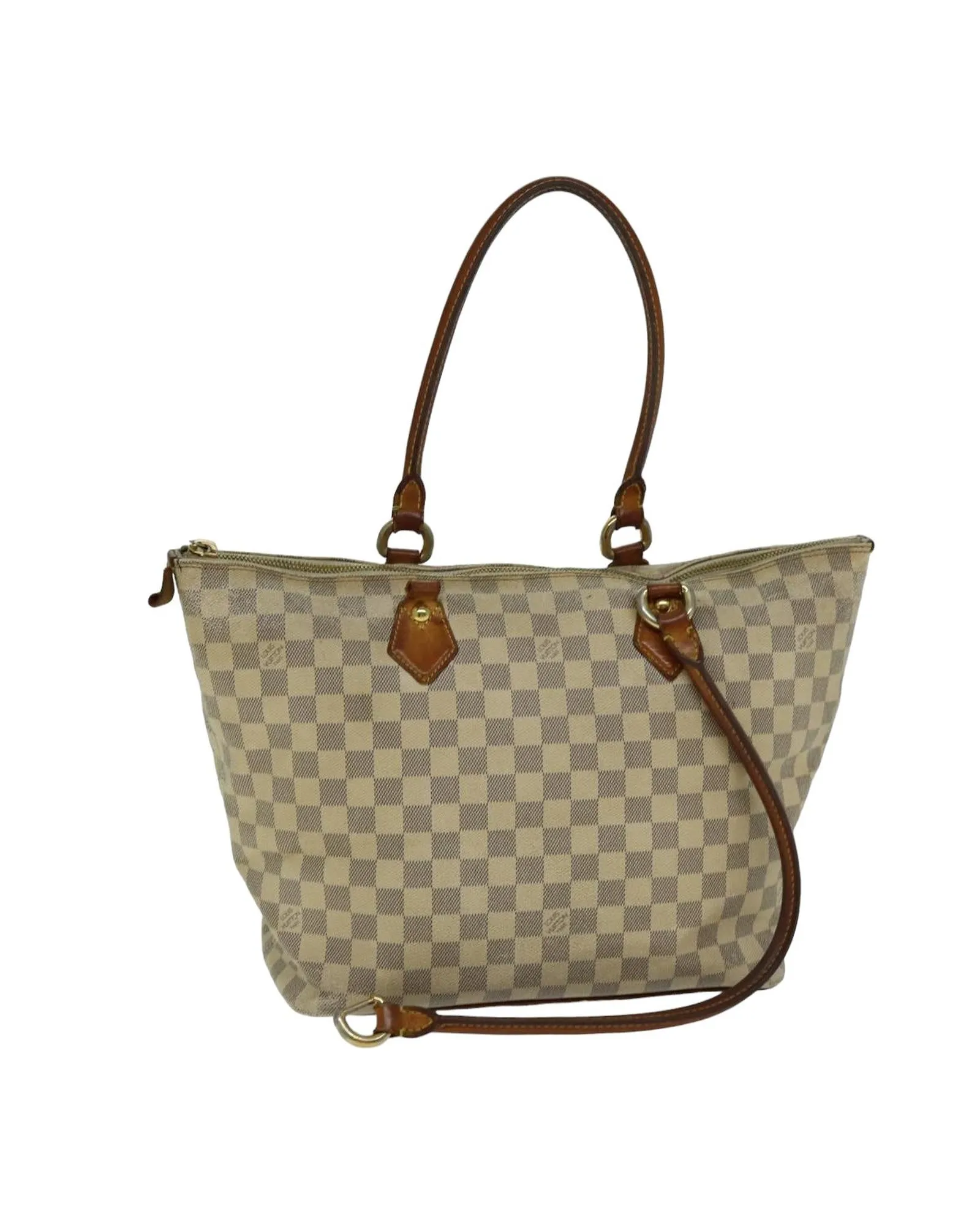 Damier Azur Canvas Tote Bag with Broken Handle
