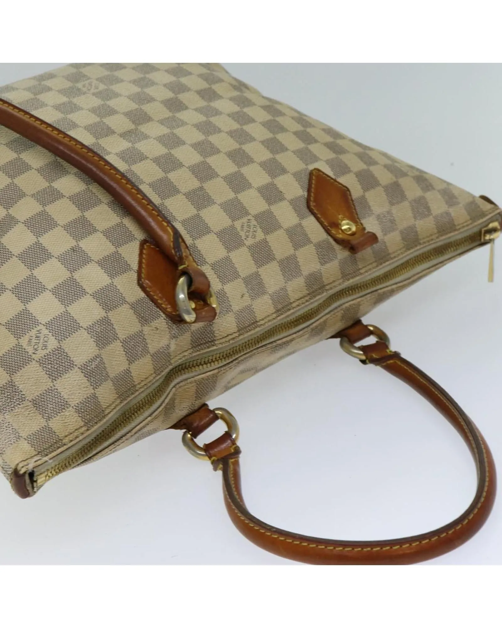 Damier Azur Canvas Tote Bag with Broken Handle
