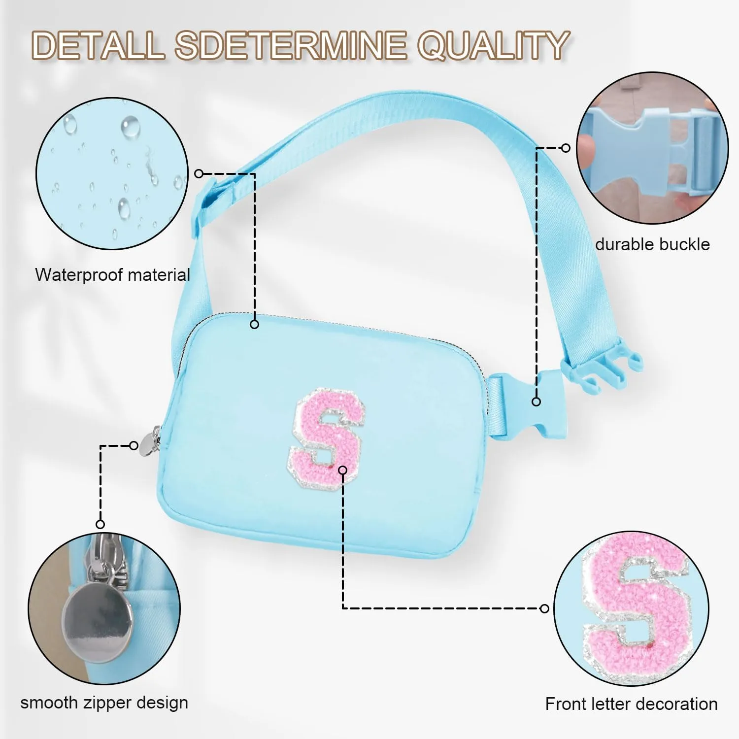 Gifts for Girls Teens Kids - Cross Body Bags for Girls Belt Bag for Women- Fanny Pack for Kids Teen,Teen Girl Travel Essentials Waist Packs Cute Teen Stuff Crossbody Bag Birthday Gifts | Blue Bags S
