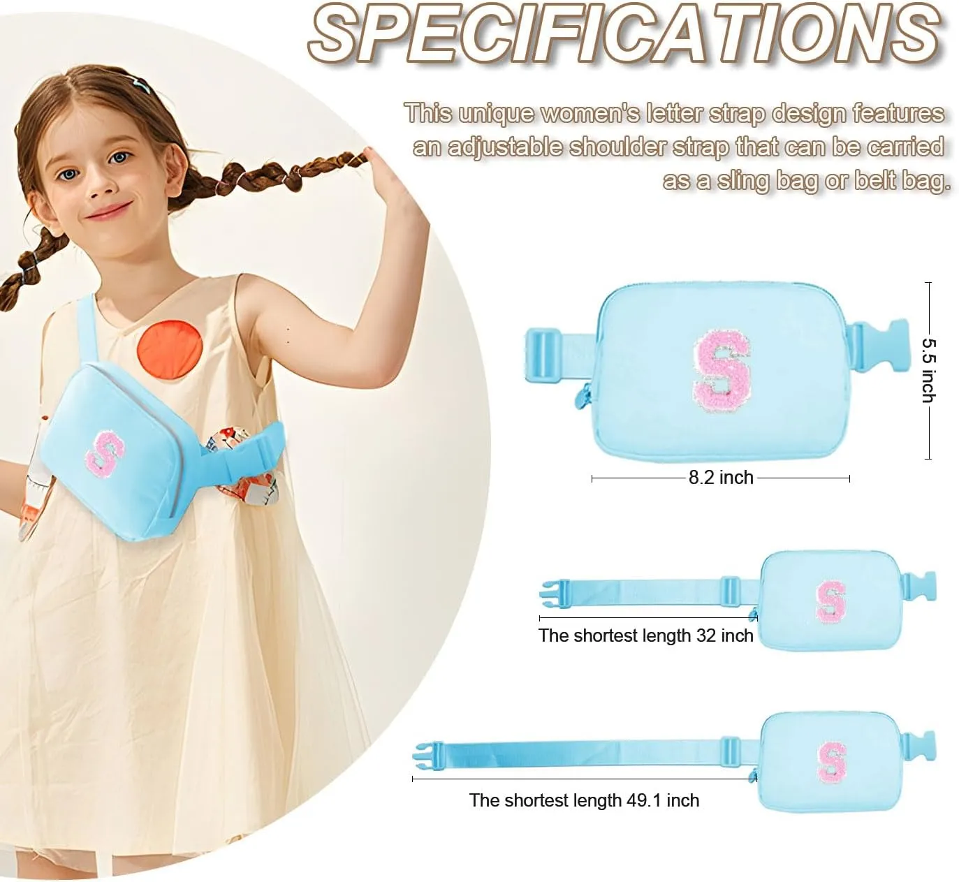 Gifts for Girls Teens Kids - Cross Body Bags for Girls Belt Bag for Women- Fanny Pack for Kids Teen,Teen Girl Travel Essentials Waist Packs Cute Teen Stuff Crossbody Bag Birthday Gifts | Blue Bags S