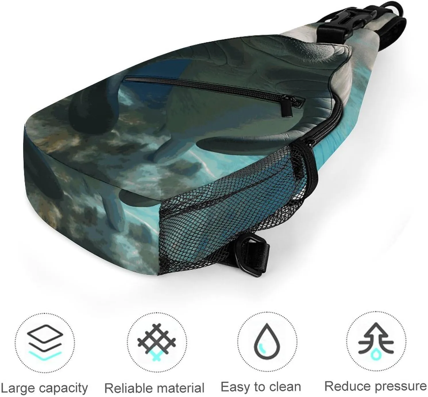 Lightweight Chest Bag Crossbody Bag Cute Sea Animal Manatee Sling Backpack for Women Men Sports Travel