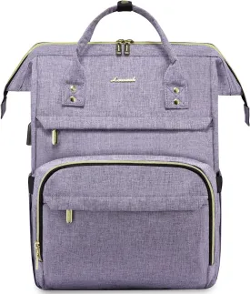 LOVEVOOK College Laptop Backpack, 15.6 Inch Travel Backpack for College, Waterproof Work Backpack Woman for Teacher Nurse Anti-theft Travel Back Pack, Gifts for Women, Purple
