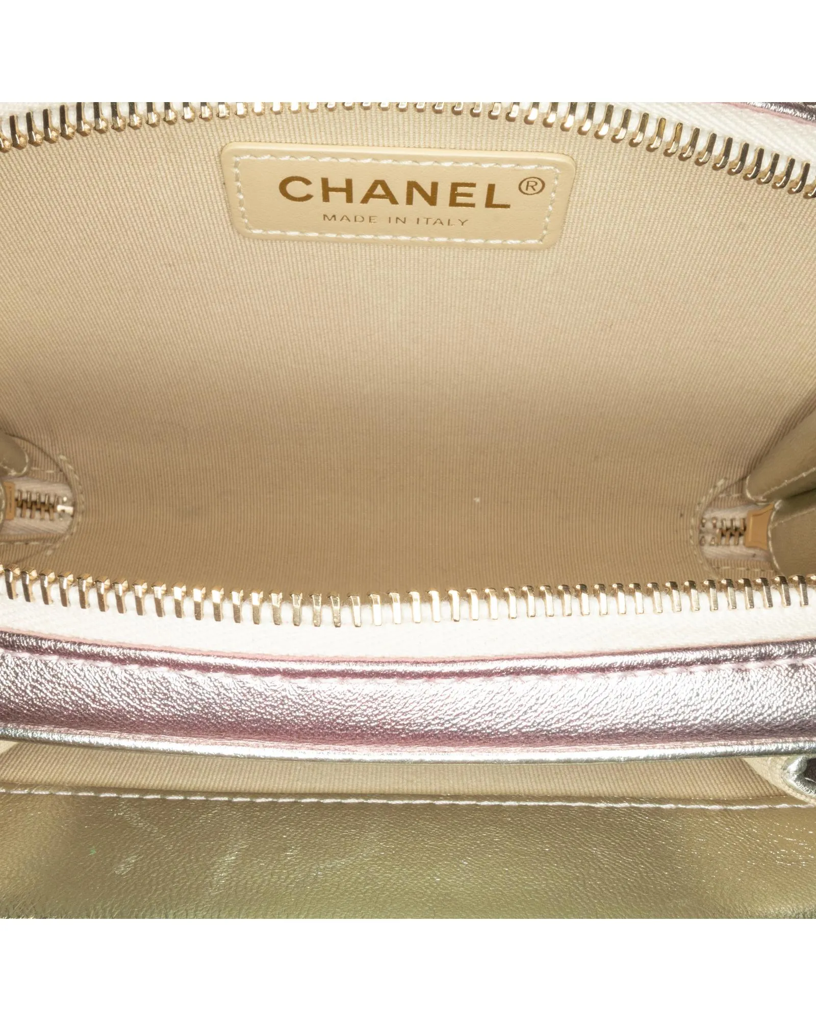 Metallic Lambskin Flap Crossbody Bag