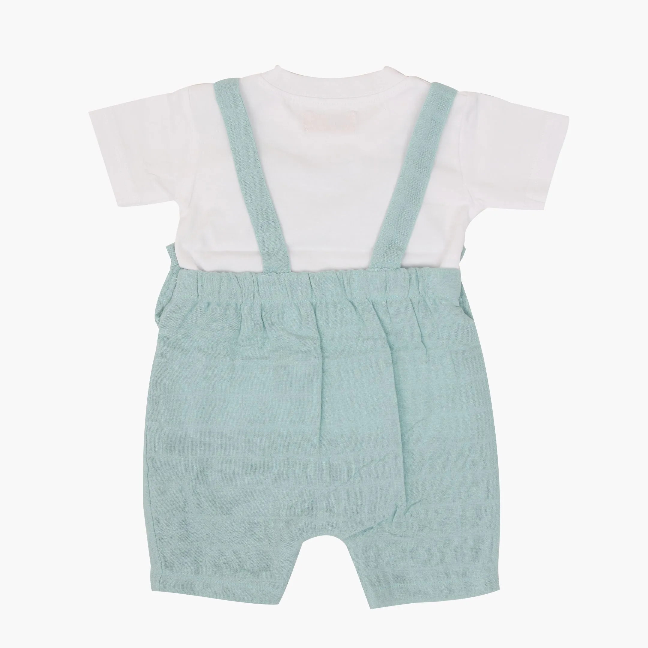 Muslin Frill Dungarees for Baby Girls
