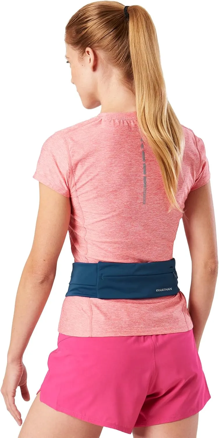 Nathan Adjustable Fit Zipster Running Belt, Zippered, Weather-Resistant Pocket & Two Quick-Stash Pockets, Adjustable Buckle