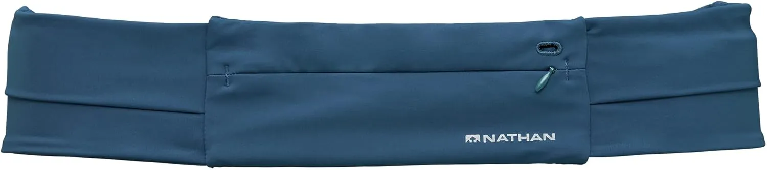 Nathan Adjustable Fit Zipster Running Belt, Zippered, Weather-Resistant Pocket & Two Quick-Stash Pockets, Adjustable Buckle