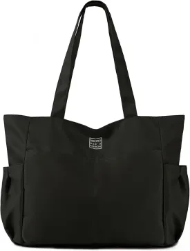 Nylon Tote Bag for Women Multi-pocket Large Shoulder Bag Casual Handbag with Zipper for Wrok Travel College