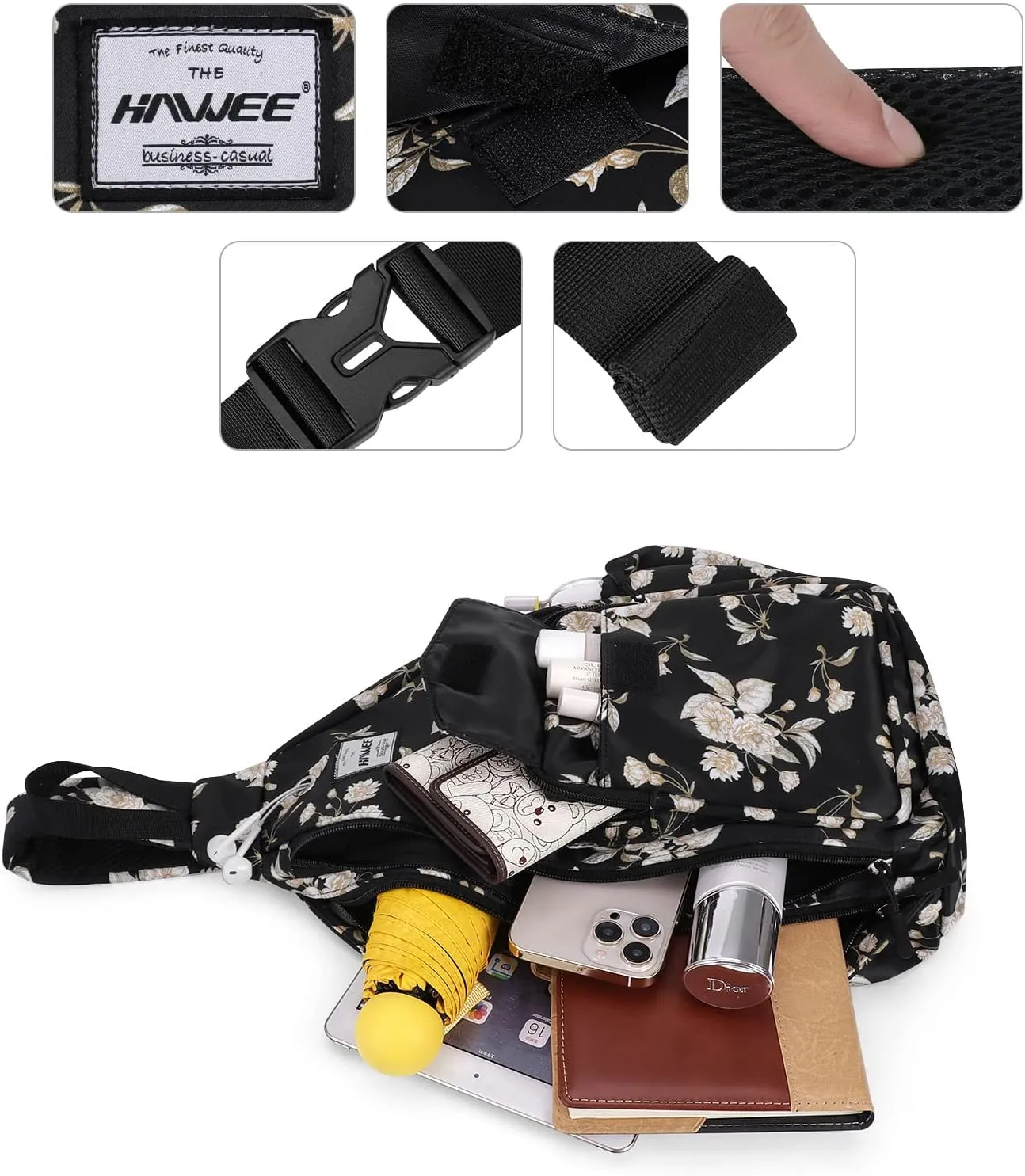 Rope Sling Bag for Women Men Casual Cross Body Daypack Backpack Adjustable Strap Water Repellent for Travel/Sport
