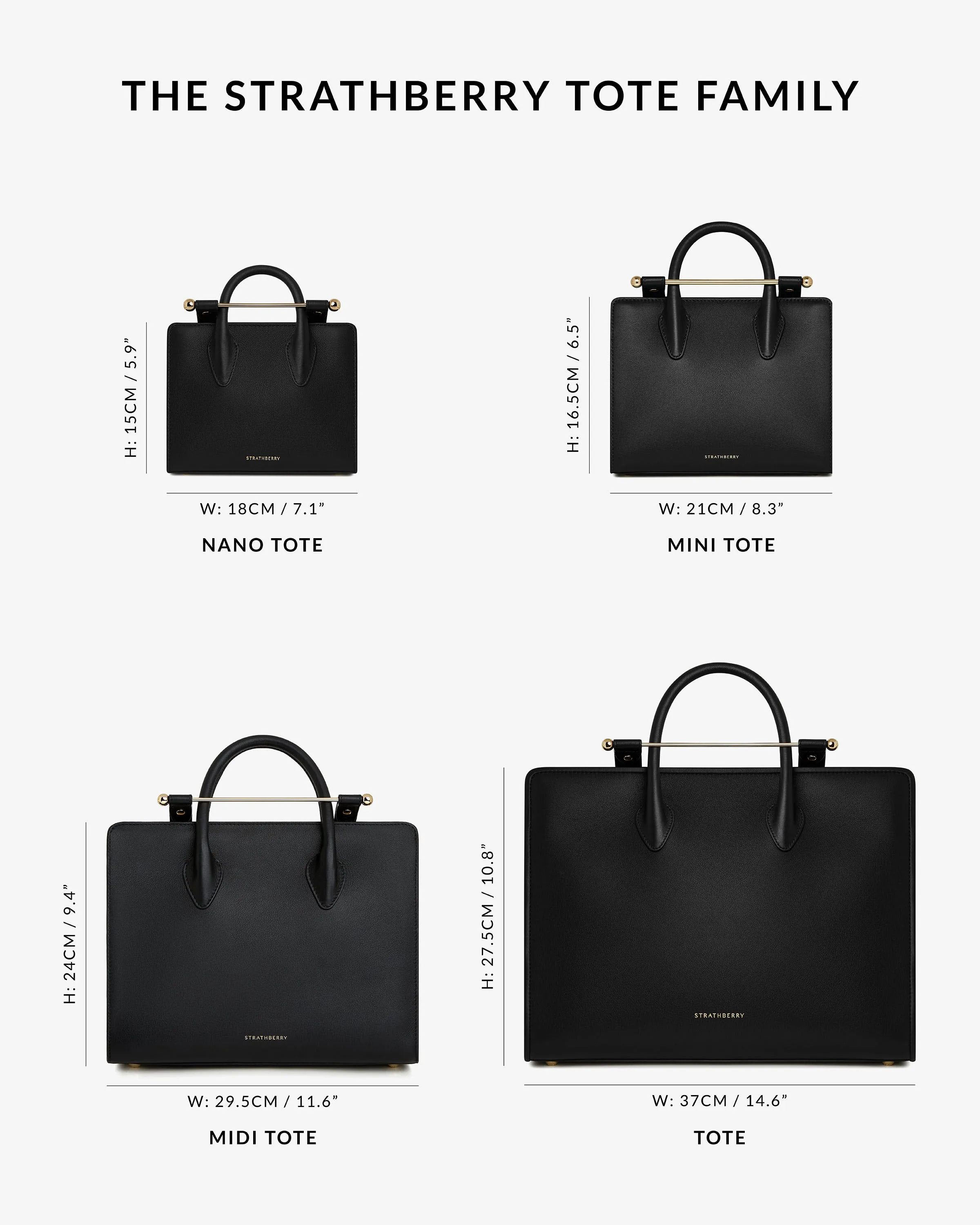The Strathberry Midi Tote - Vanilla/Chestnut