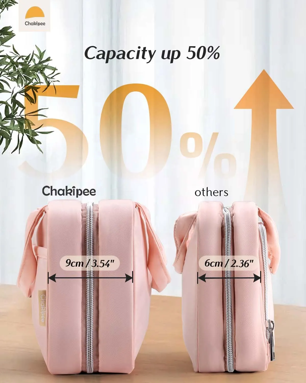 Travel Hanging Toiletry Bag for Women - Waterproof Cosmetic Organizer with Clear Window, Lightweight Bathroom Bags for Essentials, Makeup, Shampoo, Toiletries (Pink, Medium)