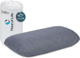 Travel Pillow VOLAR QuickDry | Memory Foam Neck Pillow | Quick Drying & Thermoregulating | Includes travel bag | Ergonomic Pillow For Sleeping on Airplane, Hotel, Camping, Couch - Designed in Germany